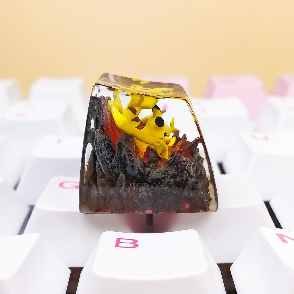 Nút bàn phím Pikachu, Bàn phím nhân vật hoạt hình -Pikachu keycap, POKÉMON Artisan Keycap