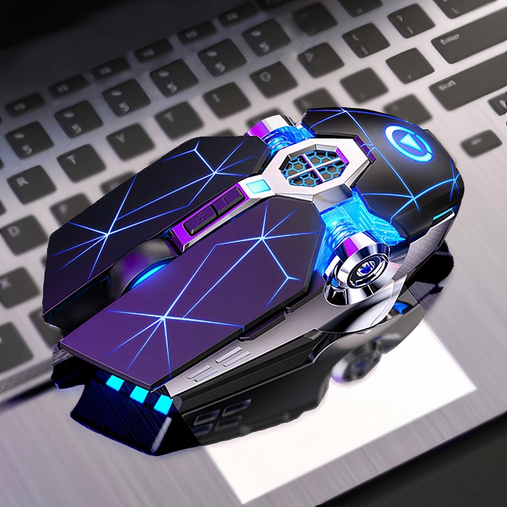 Chuột máy tính A7 LED 7 màu lung linh, siêu nhạy để chơi game hay làm việc văn phòng BH 6 tháng