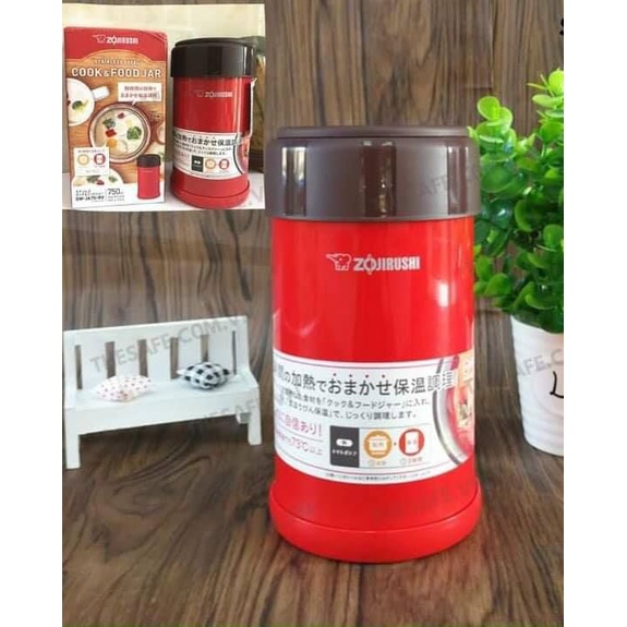 BÌNH Ủ NẤU CHÁO, SUP Zojirushi SW-JA75-RV 750ML