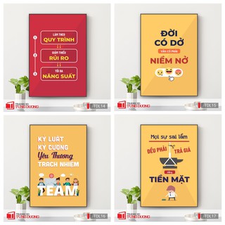 [Giá Xưởng] Tranh treo tường động lực văn phòng câu nói slogan truyền cảm hứng, tranh canvas trang trí DL18