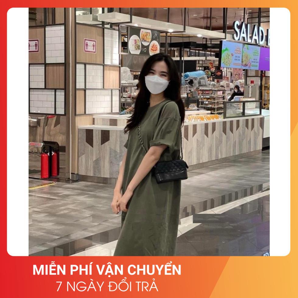 Đầm Vintage Rêu Và Đỏ Dáng Suông 24AP Nữ [FREESHIP] 🌸 Váy cộc tay lỡ thun form rộng đẹp bánh bèo cá tính Ulzzang 🌸 | BigBuy360 - bigbuy360.vn