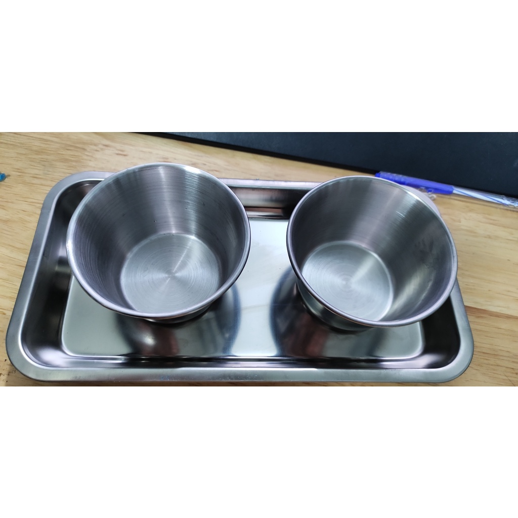 KHAY Y TẾ CHỮ NHẬT  inox 304 13x22x2cm