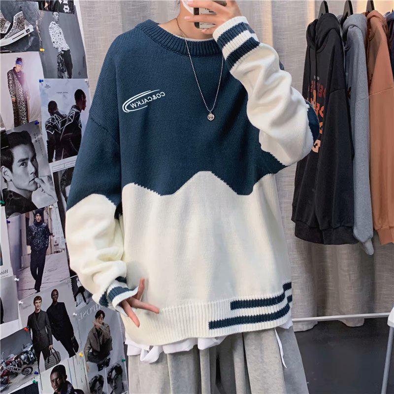 Áo len tay dài cổ tròn thời trang Hàn Quốc size M-3XL dành cho nam