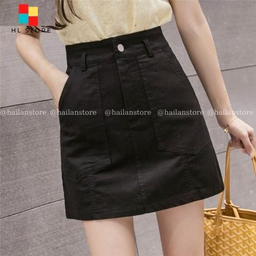 Chân váy chữ A  ngắn ❤️ Chân váy ngắn túi hộp trước chất liệu kaki mềm mịn có quần bảo hộ bên trong Hải Lan Store HL05