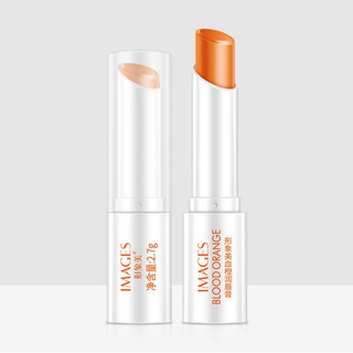 [Hàng mới về] Son dưỡng môi màu cam đỏ giúp làm sáng/làm mềm và tẩy da chết cho môi