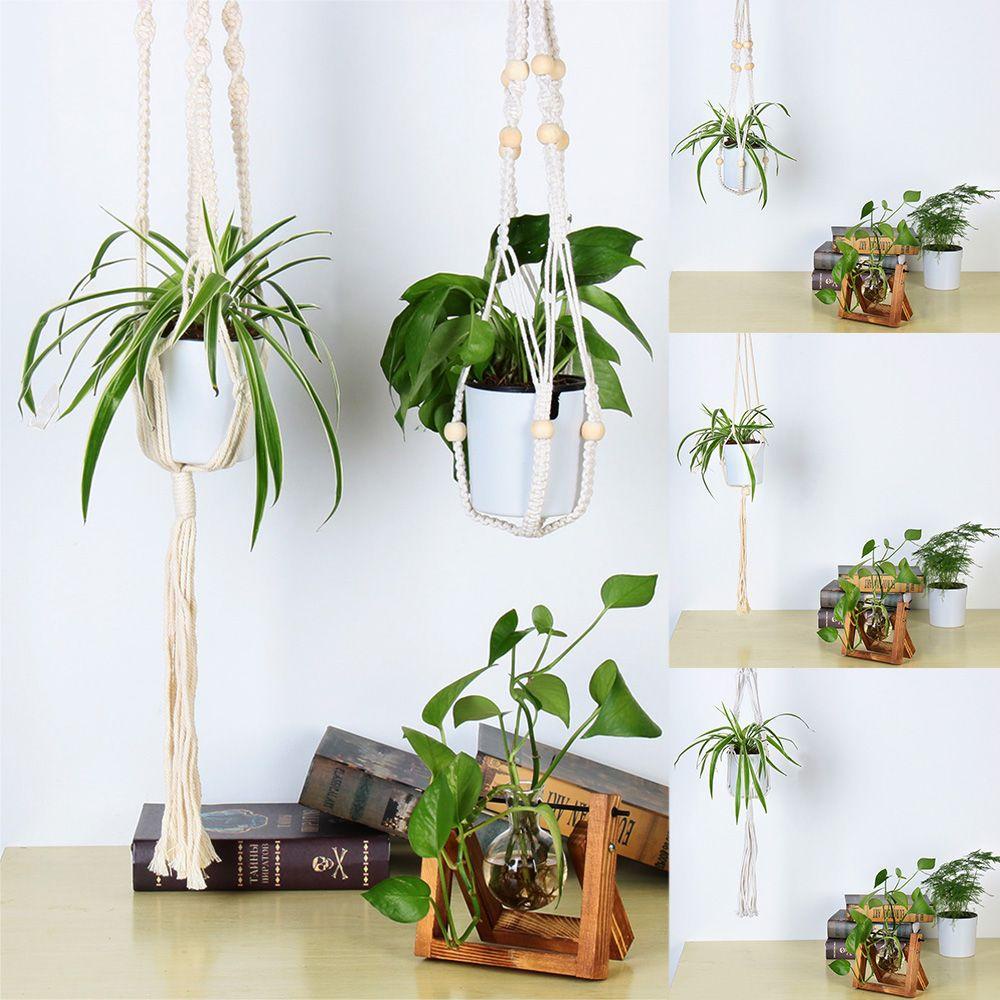 Dây Thừng Cotton Treo Trang Trí Sân Vườn|Giá Đỡ Chậu Hoa Thiết Kế Độc Đáo Tiện Dụng