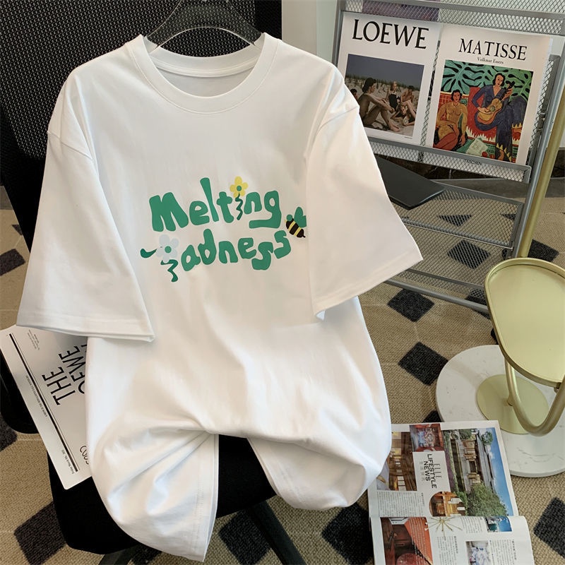 Đầm Thun Tay Ngắn Dáng Rộng Dễ Thương Phong Cách Hàn Quốc Thời Trang Mùa Hè Cho Nữ