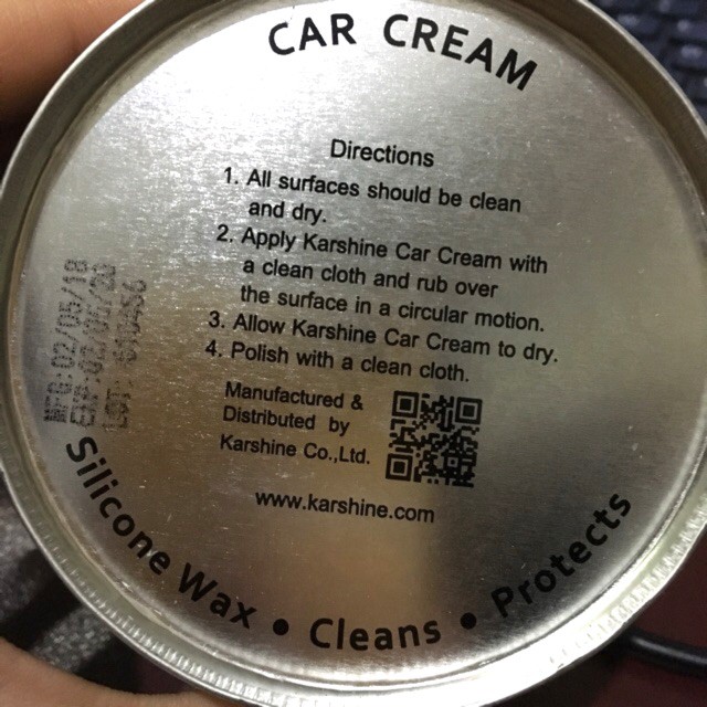 Kem đánh bóng cà na đánh bóng sơn xe ô tô Car Cream Karshine 220g Made in Thái Lan