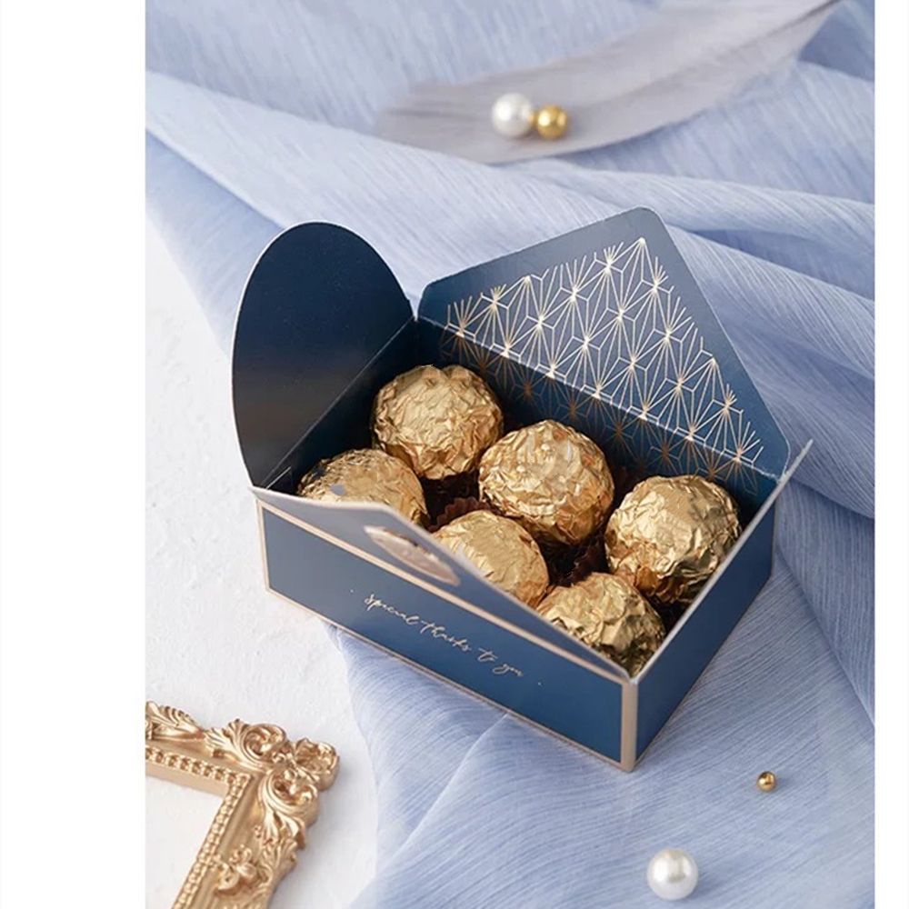 Set 5 Hộp Đựng Kẹo Dạng Gập Làm Thủ Công Nhiều Màu Sắc Sáng Tạo DIY