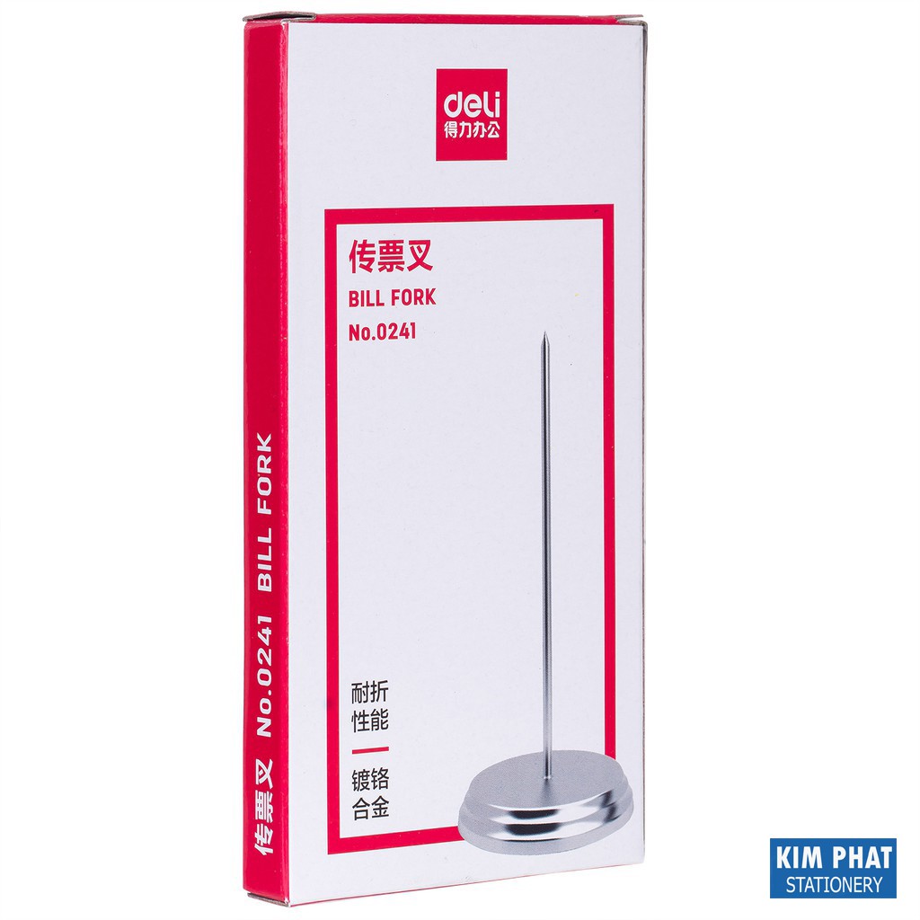 Cây xiên giấy, Cắm hóa đơn chất liệu inox Deli 241