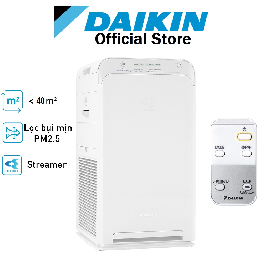 [Mã ELHA10 giảm 6% đơn 5TR] Máy Lọc không khí Daikin MC55UVM6 - 41m2, Công nghê Streamer - Hàng Chính Hãng