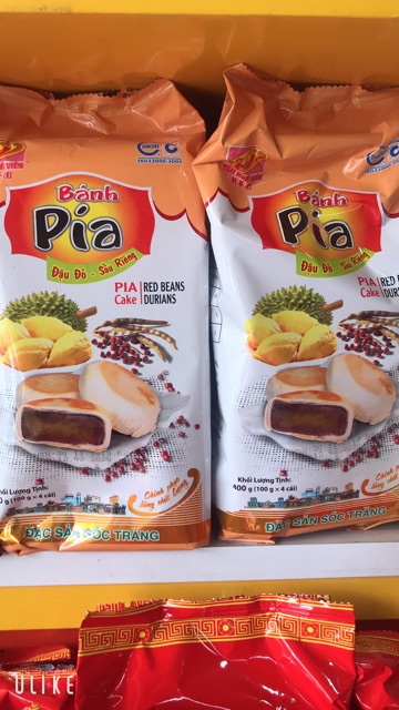 Pía Chay 400gr Tân Huê Viên ( Không Trứng ) - Đậu & Sầu Riêng  SIZE NHỎ