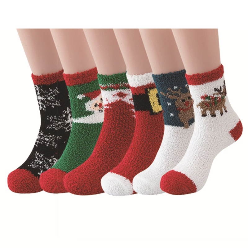 Xiangbao Vớ Giáng Sinh Mềm Mịn Ấm Áp Chống Trượt