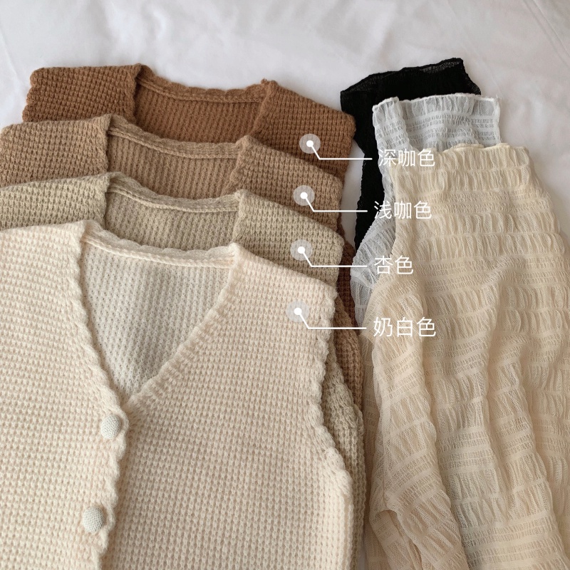 NUZIRO Áo ren  cổ chữ V không tay thời trang cho nữ