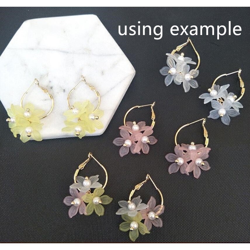 Set 50 Hạt Xỏ Lỗ 29mm Hình Hoa Làm Trang Sức Thời Trang