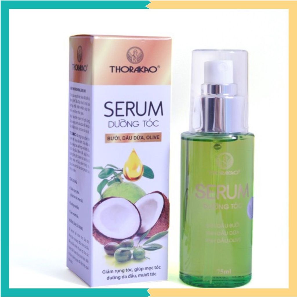 Serum dưỡng tóc Thorakao 75ml (Bưởi, Dầu Dừa, Olive)