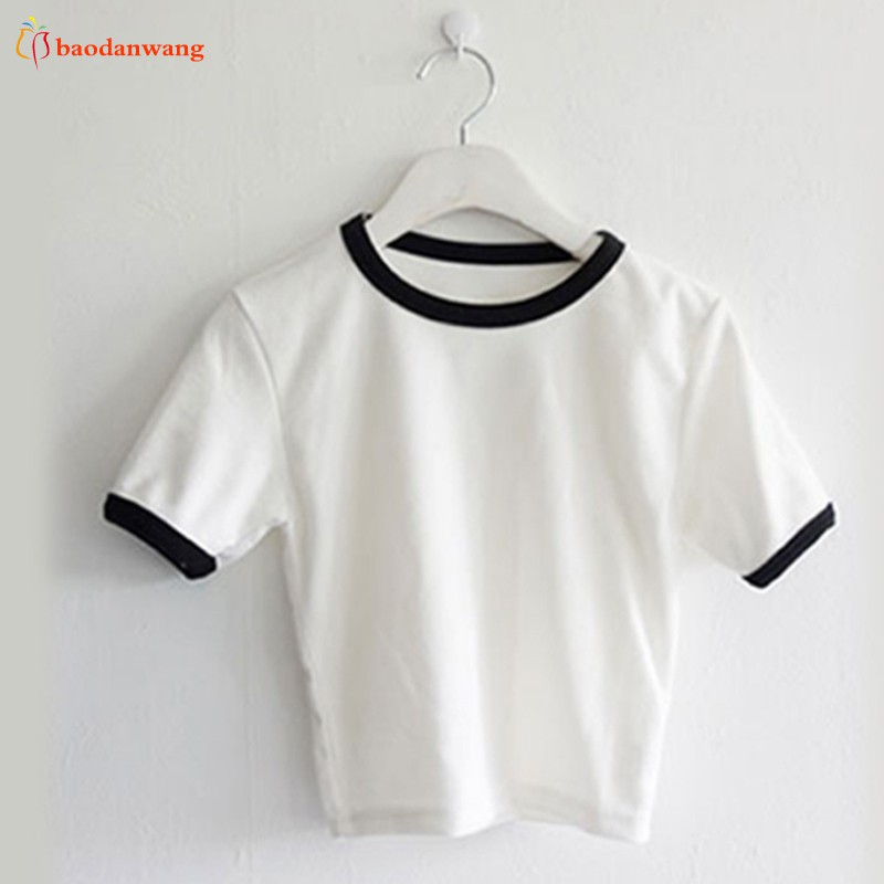Áo croptop tay ngắn tôn dáng thời trang cho nữ