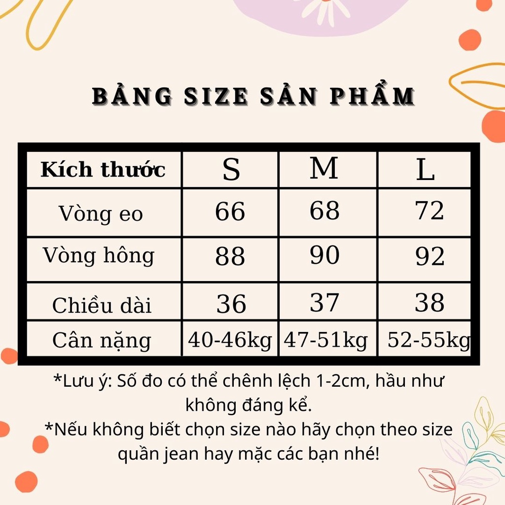 Quần short nữ lưng cao trơn phong cách cơ bản M211