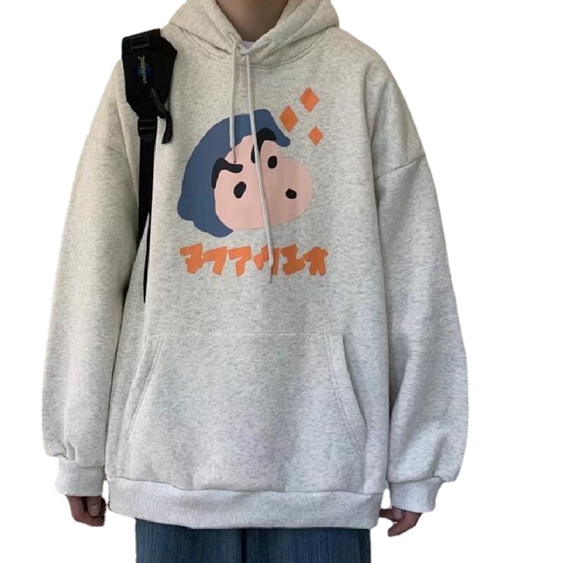 Áo Hoodie Mùa Đông Tay Dài Dáng Rộng Có Túi In Họa Tiết Hoạt Hình Thoải Mái Thời Trang Cho Nam Size M-8XL