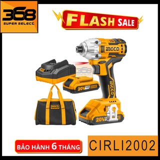Máy siết vít motor không chổi than dùng pin 20v, lực siết 200nm ingco-cirli2002
