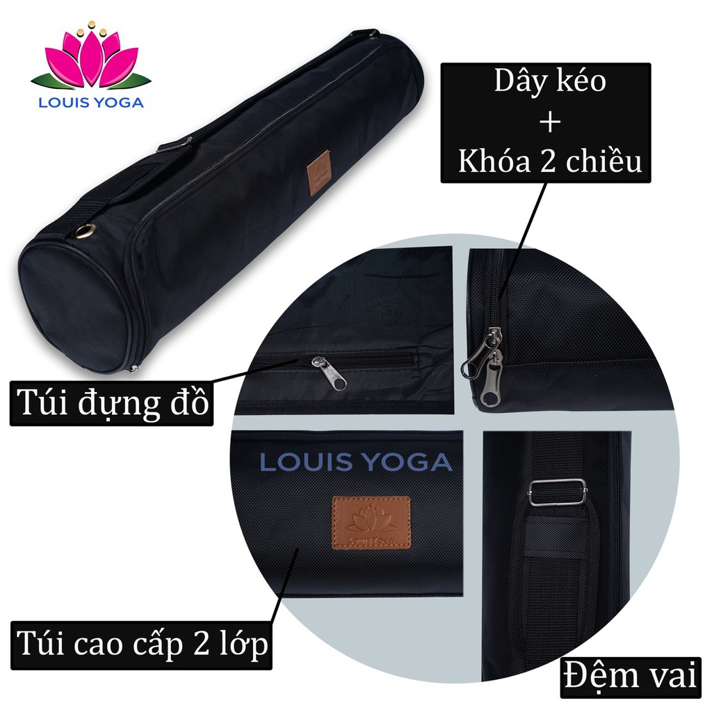 Thảm cao su tập yoga Louis 183x68x0.45cm định tuyến - Chất liệu cao su chống thấm, chống trơn, chống trượt