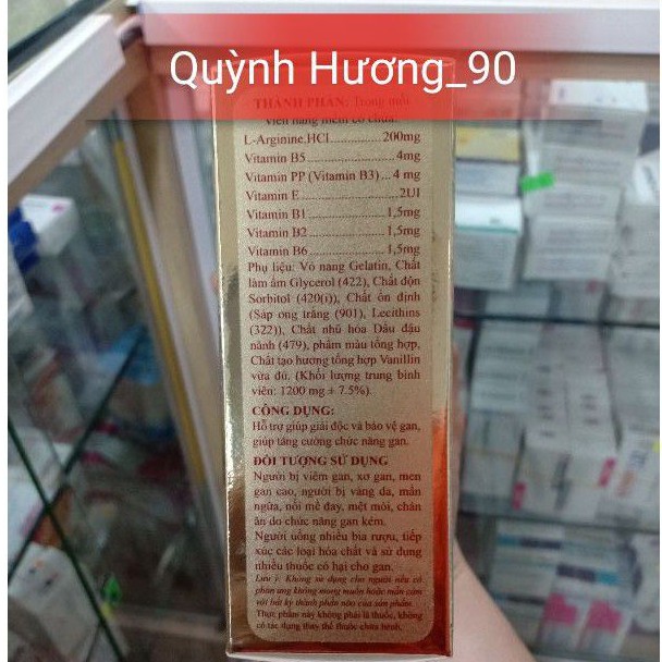 Viên uống ARGININ 6+ giúp bổ gan,thải độc gan.