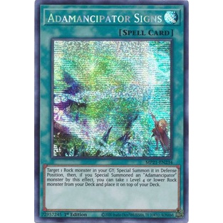 Thẻ bài Yugioh - TCG - Adamancipator Signs / MP21-EN234'