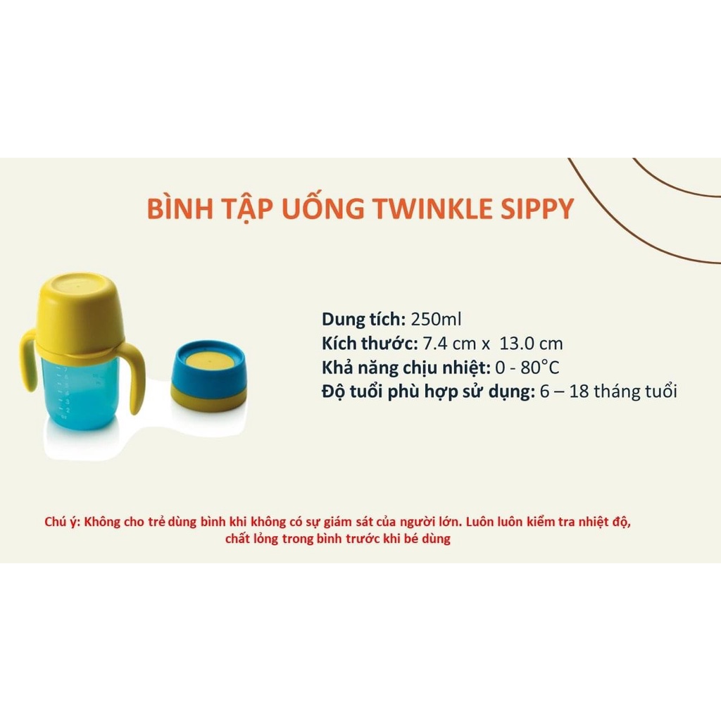 Bình tập uống Tupperware Twinkle sippy 250ml