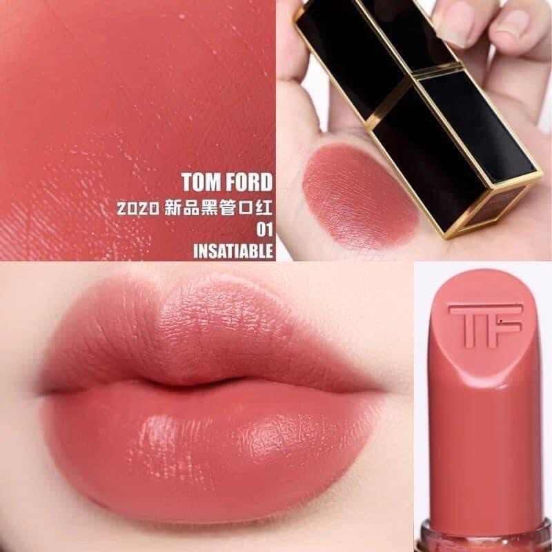 Son Tomford Lip Color Matte 01 Insatiable Fullsize - Hồng Cam Đất