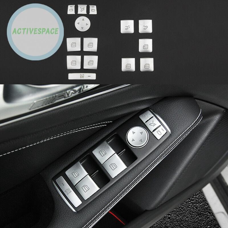 Bộ 12 khung trang trí công tắc cho cửa sổ xe ô tô mercedes-benz A / B / C W204 / ew212