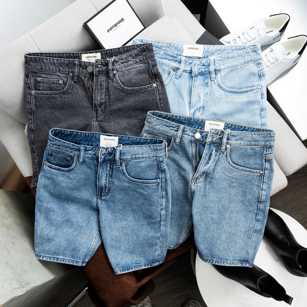 Quần shorts jean Torin SS2 wash nhẹ trẻ trung, bụi bậm, cá tính - FAPAS
