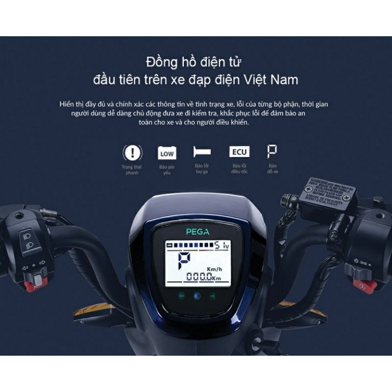 Xe điện Pega CapA+ Đen Nhám