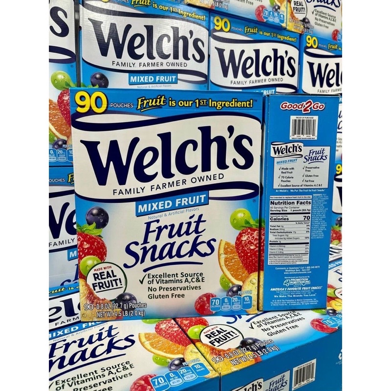 Thùng 90 gói Kẹo Dẻo Trái Cây WELCH’S Mỹ