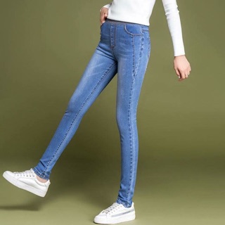 Quần jeans basic cạp chun