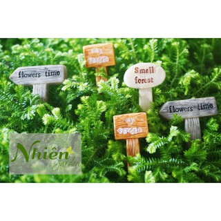 [HÌNH THẬT] BẢNG HIỆU VƯỜN - Phụ kiện trang trí tiểu cảnh