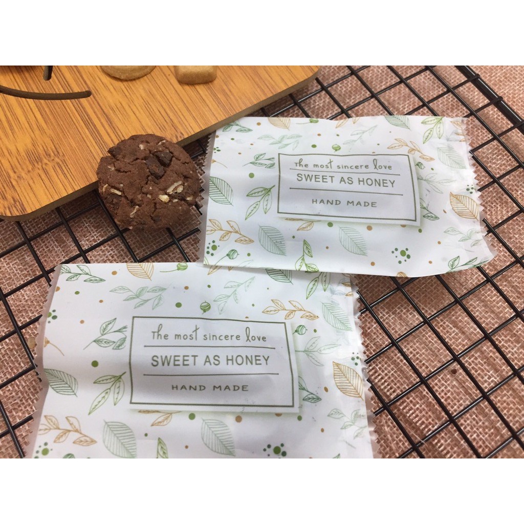Túi bánh quy 7x10cm mẫu lá