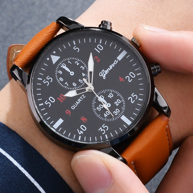 Đồng hồ Geneva phối dây da sành điệu cho nam | BigBuy360 - bigbuy360.vn