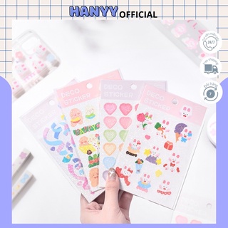 Set 2 Tấm Sticker Nhiều Hình Đáng Yêu Lấp Lánh