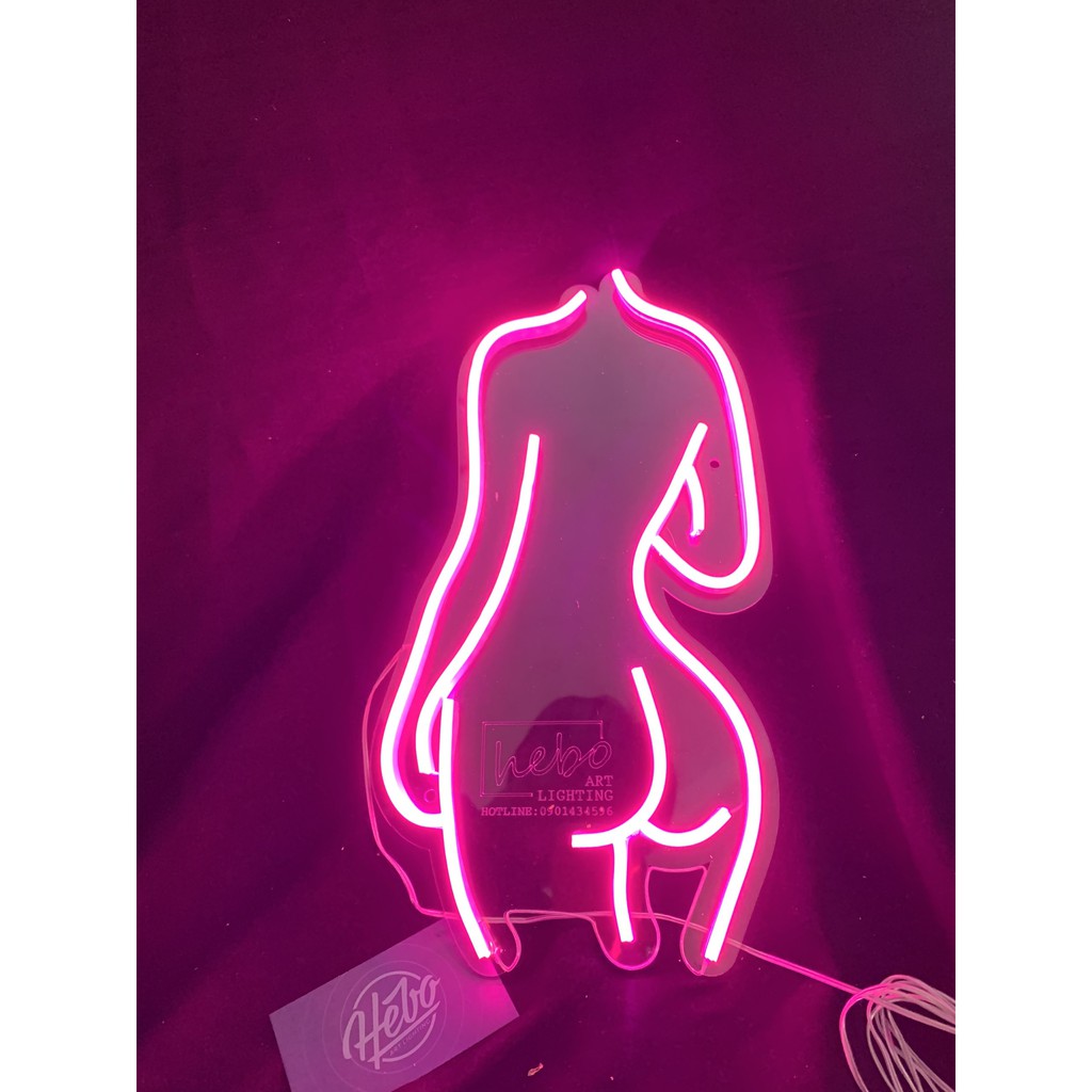 Đèn Neon Sign Trang Trí thiếu nữ Sexy | Decor phòng ngủ | Đèn ngủ để bàn | Quà Tặng Cực Chất - HEBO Art Lighting