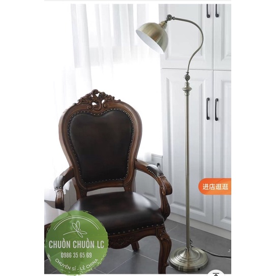 ĐÈN CÂY ĐỨNG TRANG TRÍ CÓ BÀN TRÀ PHONG CÁCH CỔ ĐIỂN mã DC-07