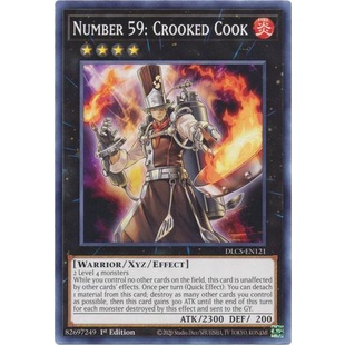 Thẻ bài Yugioh - TCG - Number 59: Crooked Cook / DLCS-EN121'