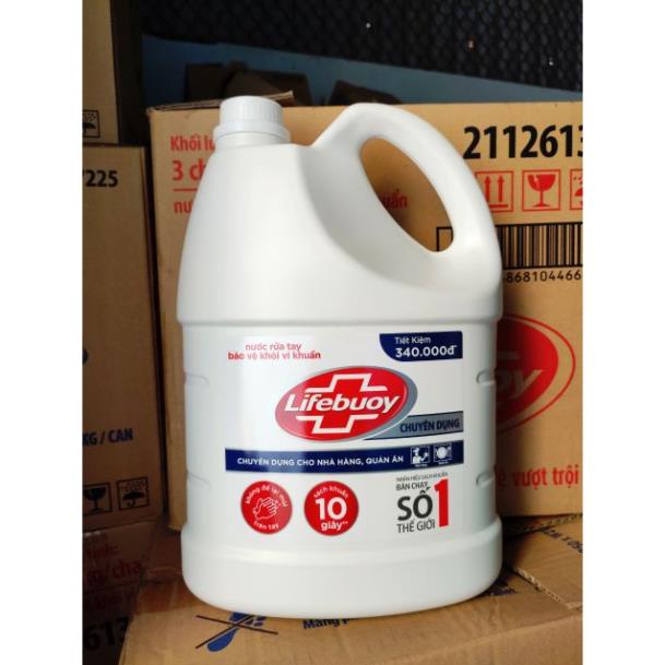 Nước Rửa Tay LIFEBUOY PROFESSIONAL nước màu trắng Can 4kg/can siêu tiết kiệm