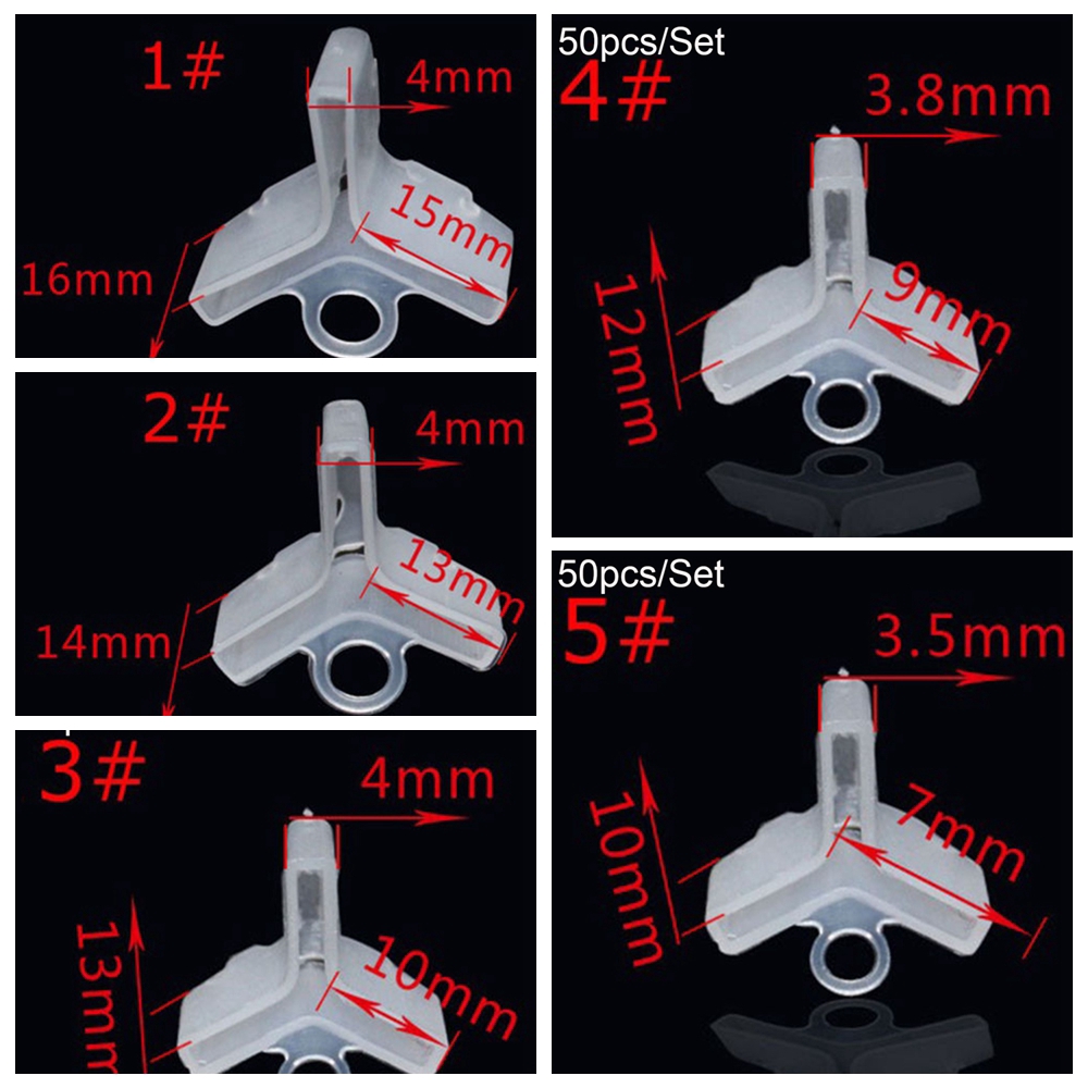 Set 50 nắp giữ lưỡi câu ba bằng nhựa chuyên dụng dành cho câu cá
