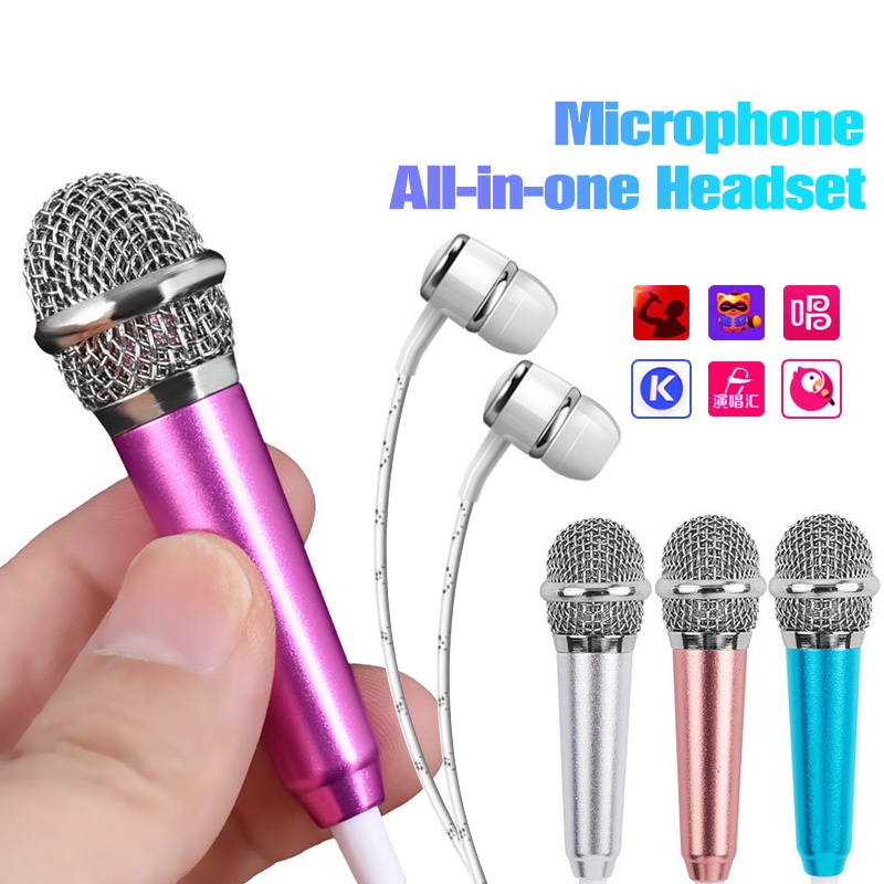Micro Mini Tik Tok Hifi&amp;Bass Chất Lượng Cao Jack Cắm 3.5mm Hỗ Trợ Luyện Tập Hát Karaoke