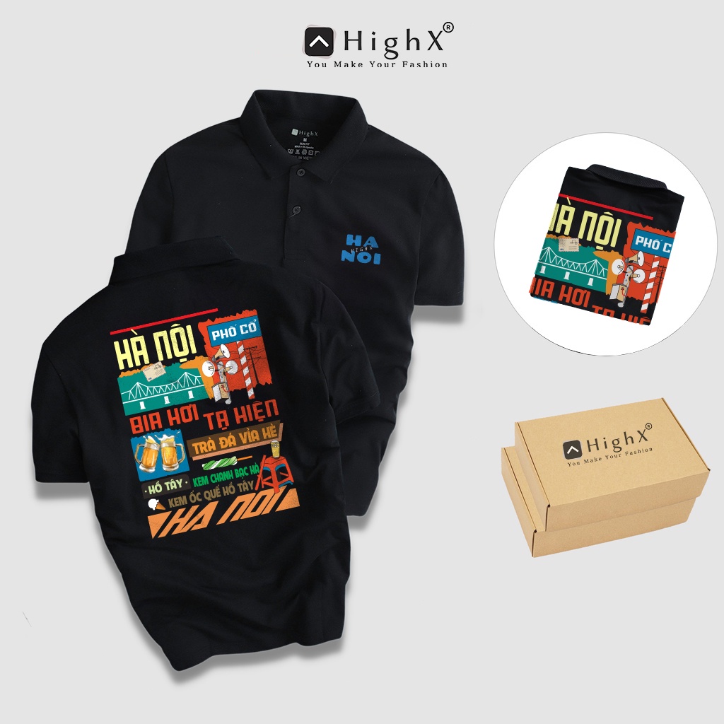 Áo Thun Nam Tay Ngắn Cổ Bẻ Chất Vải Cá Sấu Form Basic HighX Hà Nội Thoáng Mát Thấm Hút Mồ Hôi