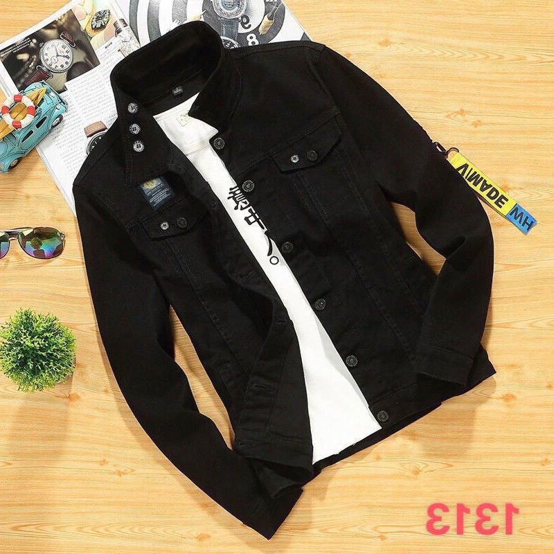Áo khoác jean nam họa tiết cao cấp vải jean denim không nóng hàng chuẩn shop Phuongnamshop20 gf16
