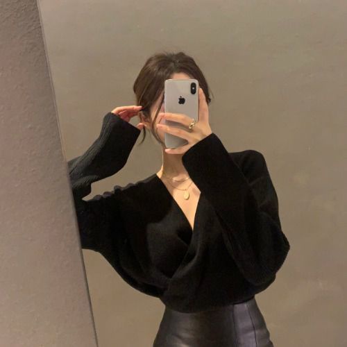 Áo sweater chui đầu tay dài cổ chữ V thời trang mùa thu phong cách Hàn Quốc trẻ trung mới cho nữ