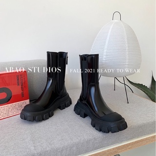 (HÀNG ORDER) Boots cao cổ da phối chun cổ