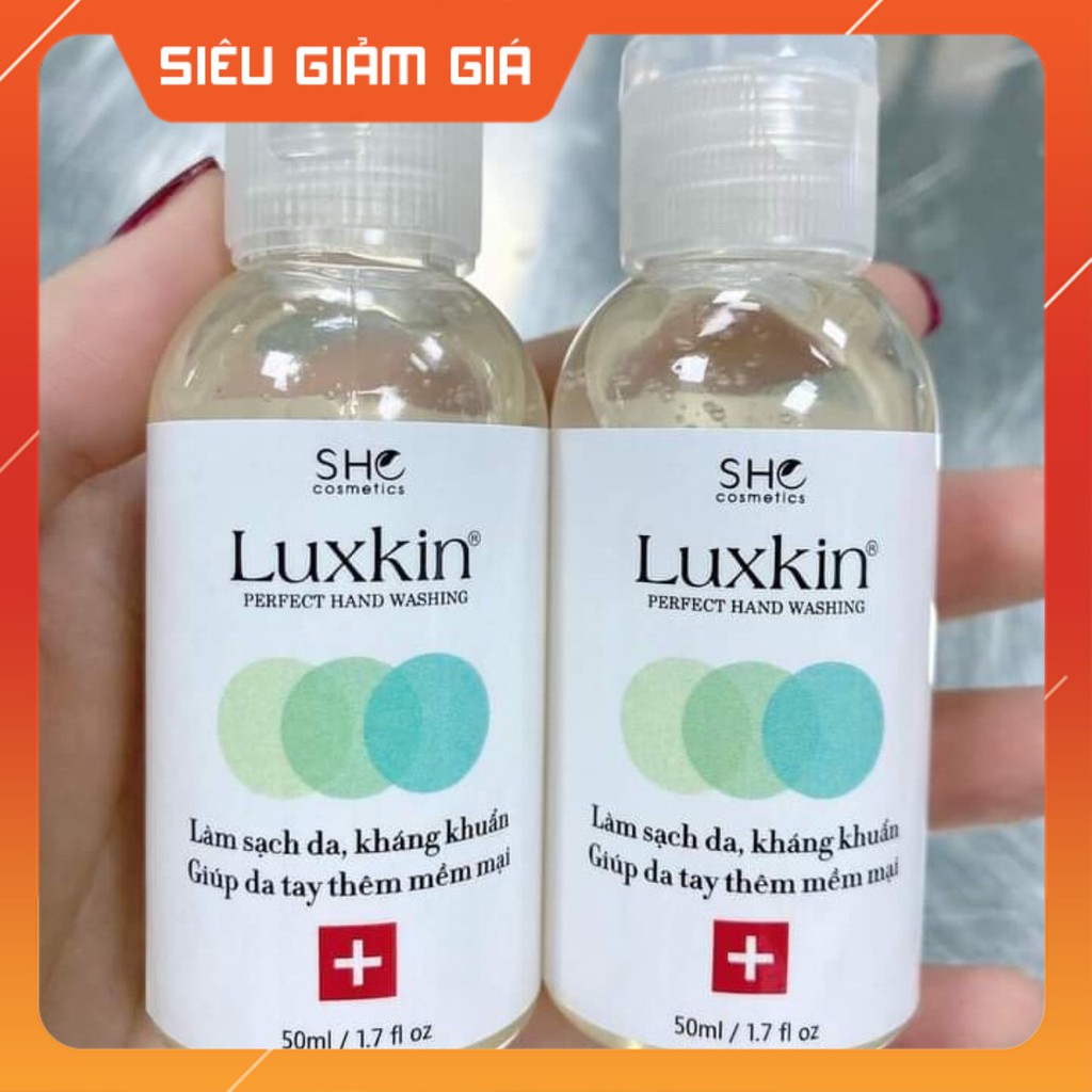 Nước Rửa Tay 💖 FREESHIP 💖 Gel Rửa Tay Khô PERFECT HAND WASHING LUXKIN 50ml Diệt Khuẩn Vượt Trội, Không Gây Khô Da