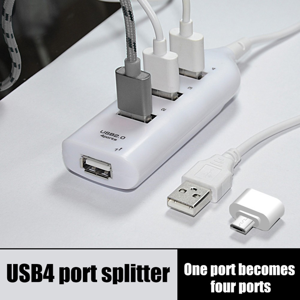 Bộ Chia 4 Cổng Usb 2.0 Cho Macbook Laptop Máy Tính